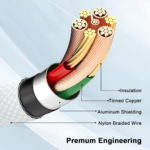 1M USB Type-C to Type-C Charging Cable – White - Image 2