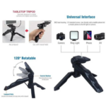 Smartphone Vlogging Kit with Tripod, Phone Holder, Mini Microphone & LED Light. - Image 3