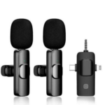 K9 Professional Dual Wireless Lavalier Microphones – Black