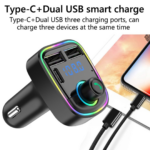 X8 C1 Wireless FM Transmitter Car MP3 Player with Dual USB PD Fast Charging and Hands-Free Calling - Image 5