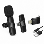 K9 Professional Dual Wireless Lavalier Microphones – Black - Image 5